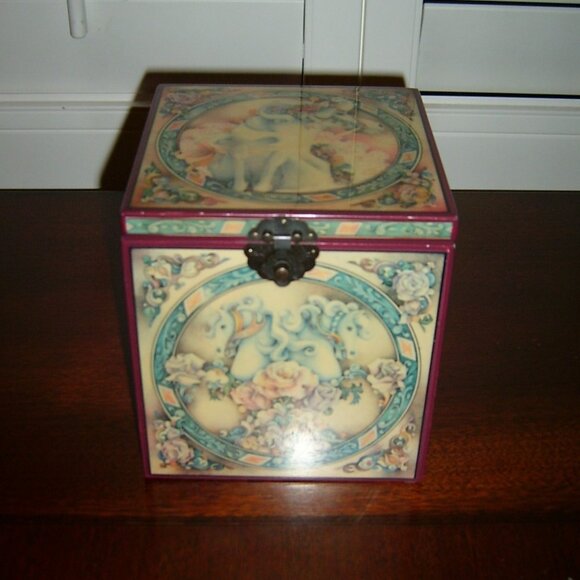 Vintage Enesco A Circus Dream Ladyrose Unicorn Music Jack in the Box - Picture 2 of 7